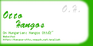 otto hangos business card